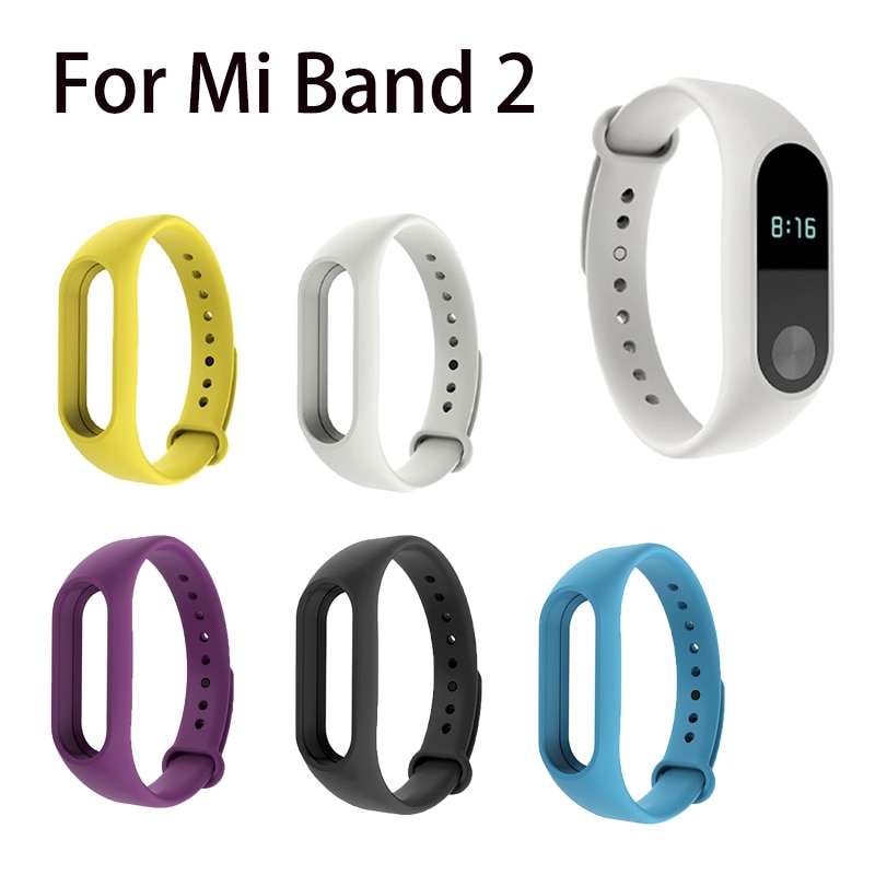 For Xiaomi Mi Band 2 Strap Silicone Wristband Bracelet Replacement 11 Colors Sport TPU Strap Smart Bracelet Accessories