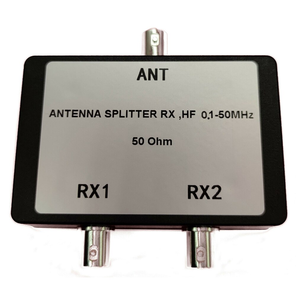 Antenna Splitter RX HF 0.1-50MHz 50Ohm with One Antenna Port and Two Receiver Ports Antenna Splitter