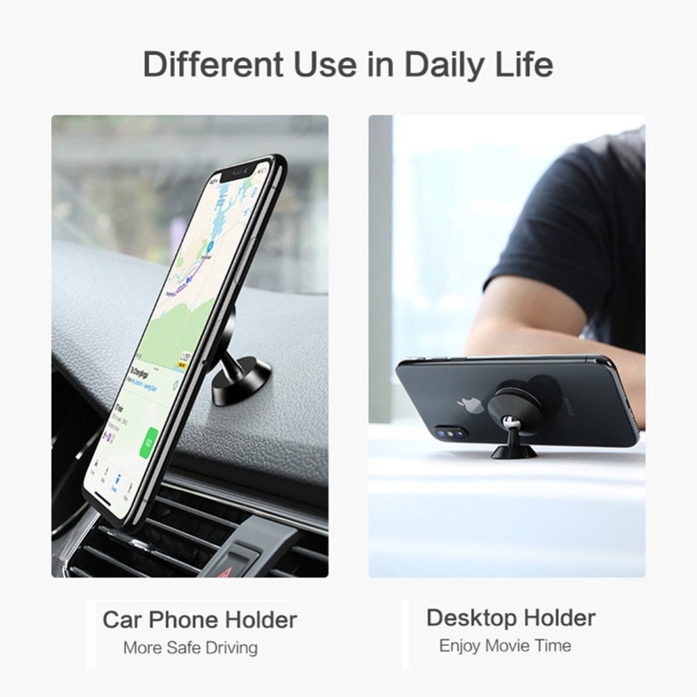 Suporte magnético automotivo para celular, suporte magnético para ventilação, para iphone x, 11, 8, 7, xiaomi, samsung, 360 suporte para celular