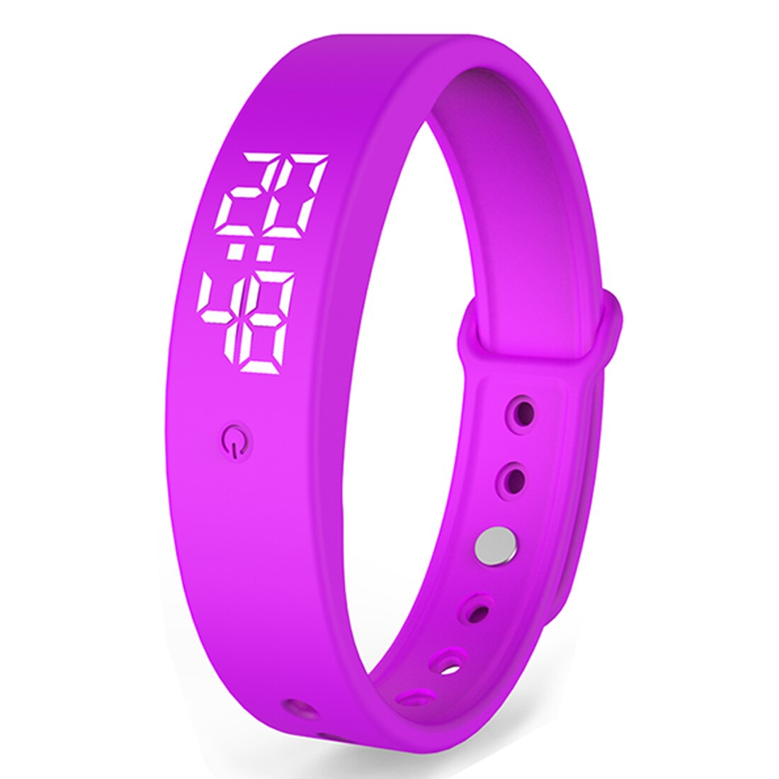 Blood Pressure Wristband Temperature Measure Smart Bracelet Heart Rate Smart Watch ECG+PPG MonitorIP67 Waterproof Alarm Clock: PURPLE
