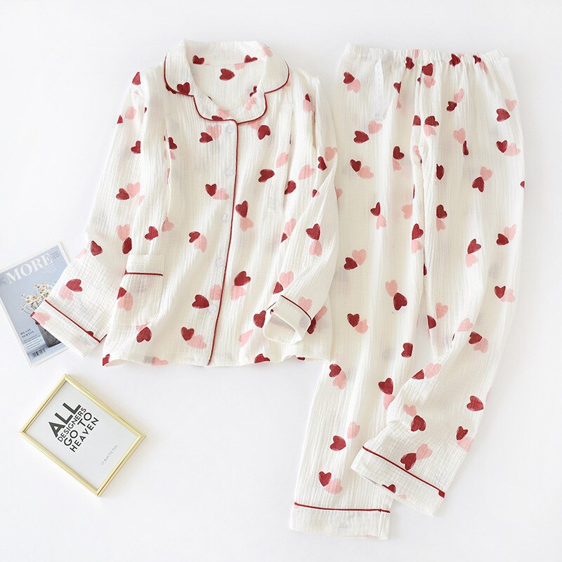 Fdfklak trykt bomuld barsel sygepleje nattøj forår 2 stk nattøj til gravide efterår graviditet pyjamas