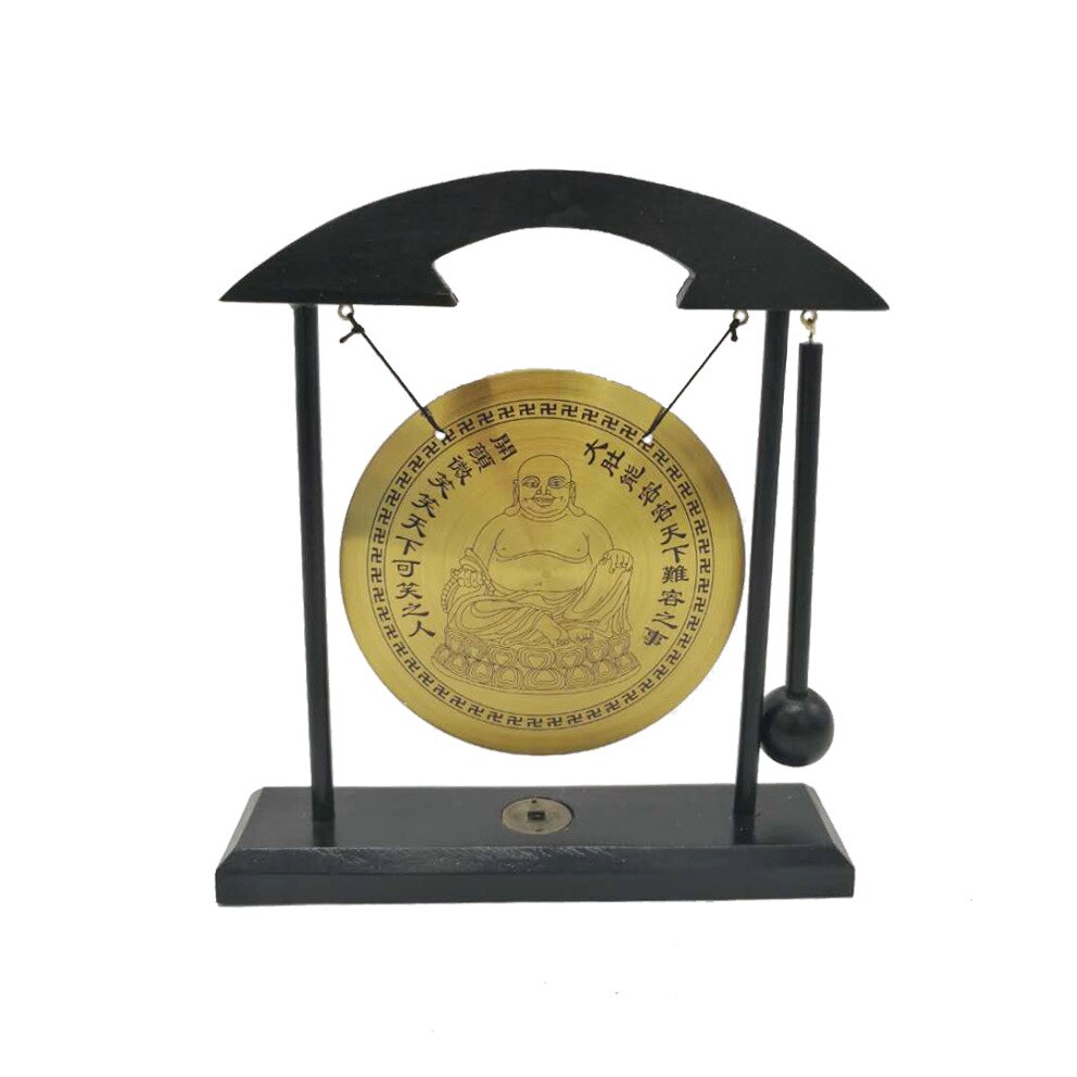 Mini Desktop Gong Table Wind Chime Percussion Instruments with Mallet for Home Decor Housewarming