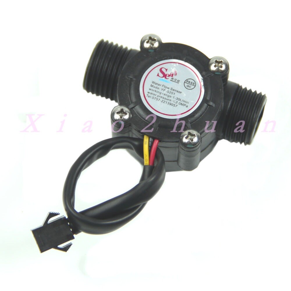 1PC Water Flow Sensor Flowmeter Hall Flow Sensor Water Control 1-30L/min 2.0MPa