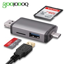 Goojodoq Kaartlezer Micro Usb 2.0 Type C Naar Sd Micro Sd Tf Adapter Accessoires Otg Cardreader Smart Memory Sd kaartlezer