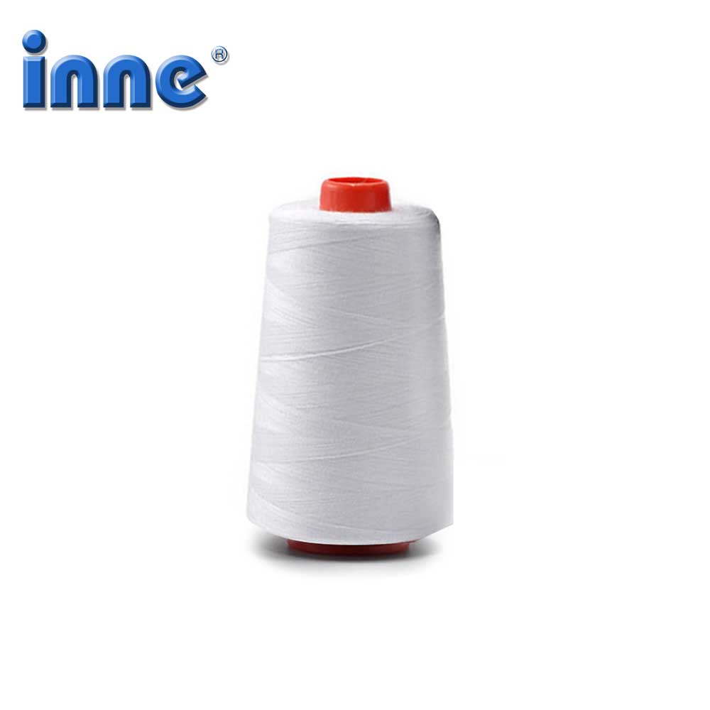 INNE 3000 Yards Length Sewing Overlock Thread 40S/2 Threads Polyester White Spool Sew Accessories Parts