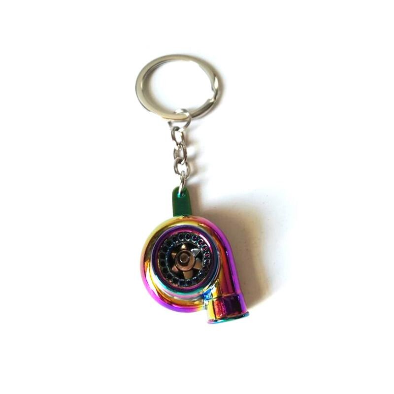 Metal Keychain Turbocharger Turbocharging Turbo Style Keyring Key chain: Iridescence