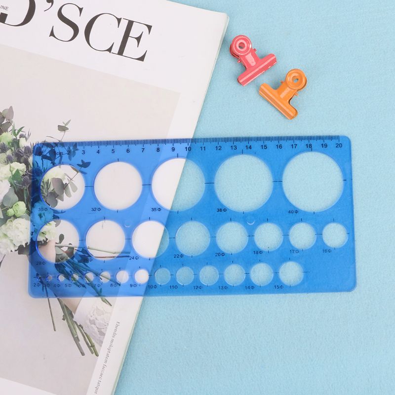 1PC plastikowe koła geometryczny szablon linijka wzornik narzędzie robić rysowania przybory piśmiennicze dla uczniów Q6rocznie