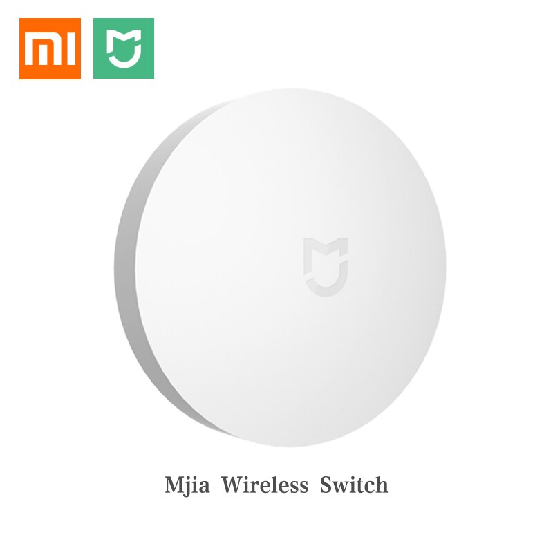 Xiaomi Smart Home Kit Mijia Gateway Door Window Human Body Sensor Temperature Humidity Sensor Wireless Switch Zigbee Wifi Socket: Wireless Switch