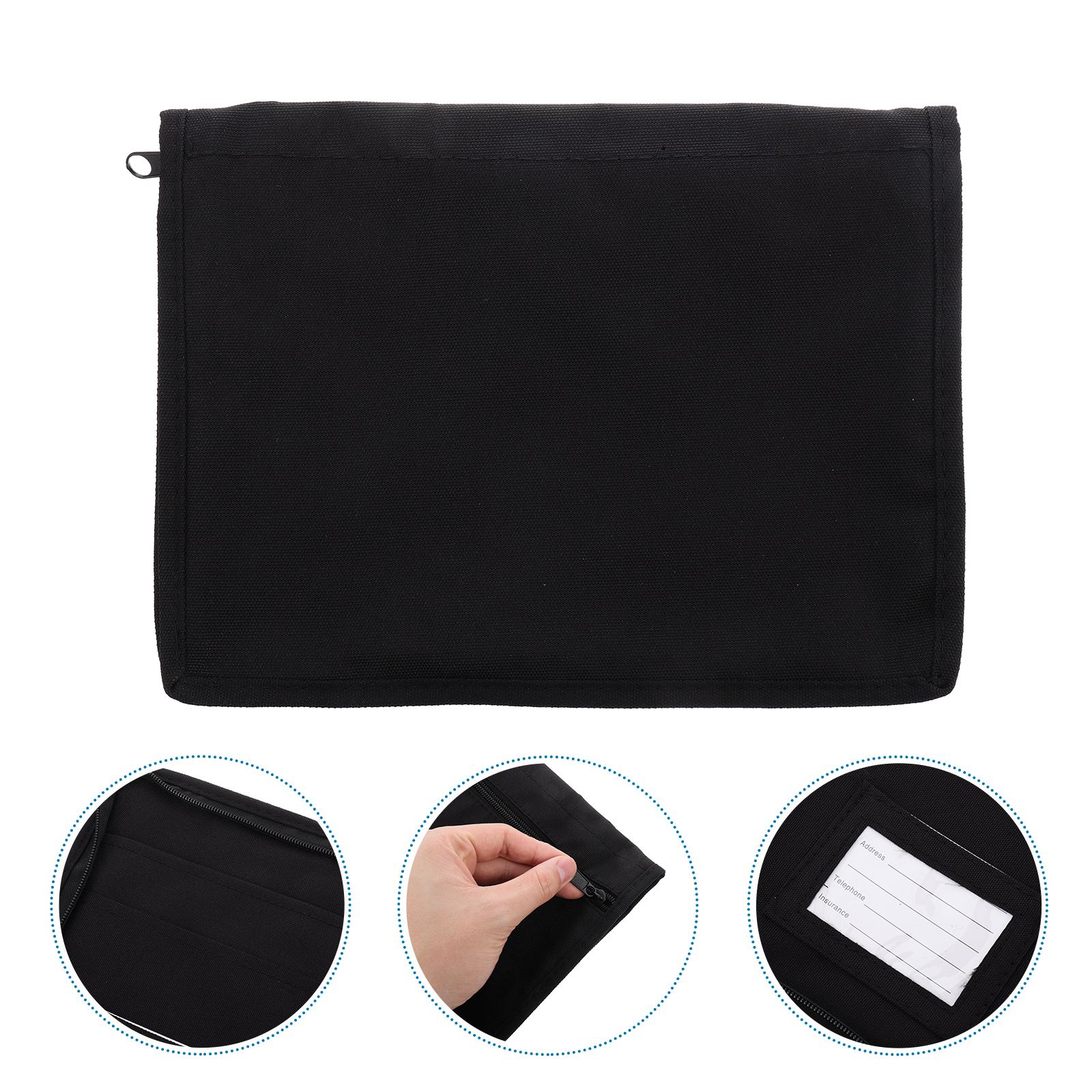 Zipper Document Filing Folder Oxford Cloth Car Modification Oxford Cloth Document Folder Pouch School Car Fixation File Pouch