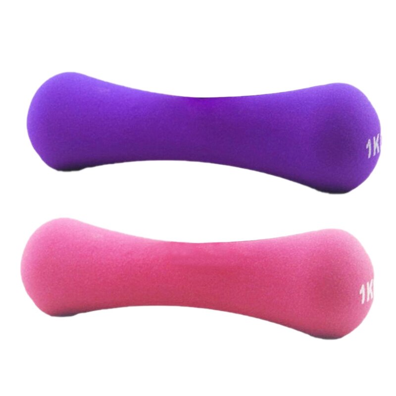 Poids à la main néoprène anti-dérapant petit haltère pour l'exercice d'entraînement 1Kg
