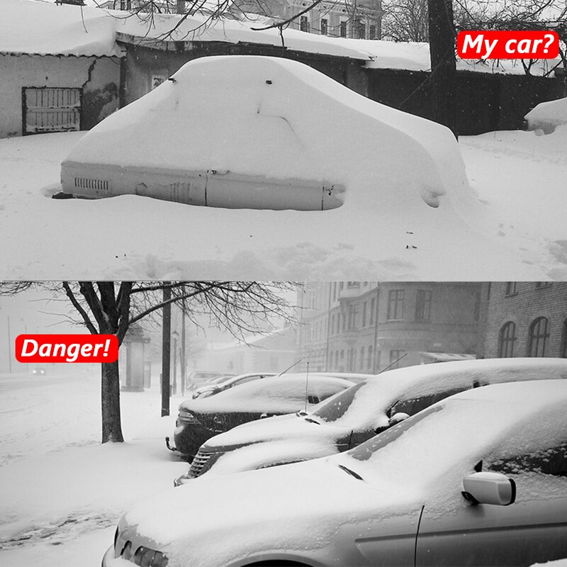 EAFC-calentador eléctrico raspador de hielo para coche, pala de eliminación de nieve, parabrisas de vidrio, herramientas de limpieza para automóviles de 12V