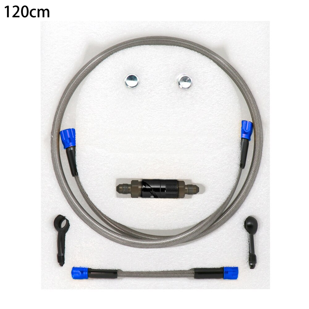 ZSDTRP Motorrad ein3 Bremssattel Schnelle Entfernung Abdeckung Demontage Ersetzen Bremse Linie Stecker mit Brems Schlauch einstellen: 120cm B Blau