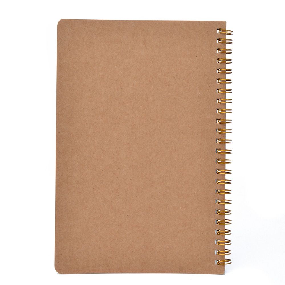 100 Pages A5 Office Supply Dot Grid Exercise Book Kraft Cover Coil Notepad Journal Notebook