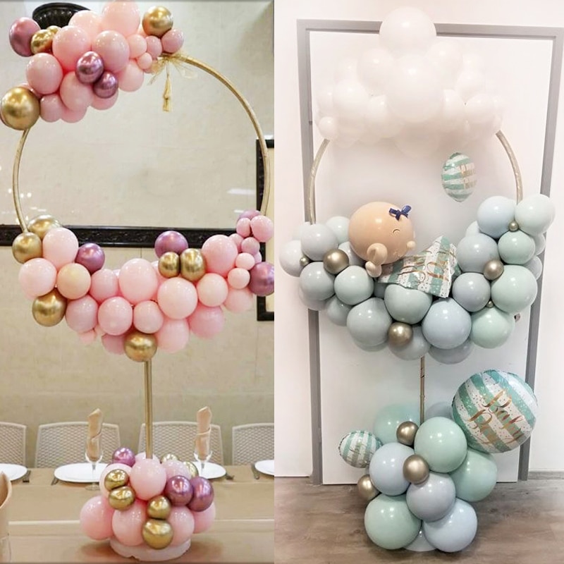 Hjerte rund cirkel ballon stativ balloner bøjle holder colmn bryllup bagtæppe baloner farme fødselsdagsfest baby shower dekorationer