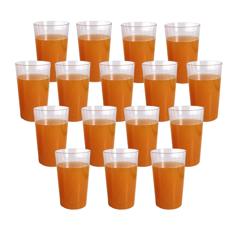 Stackable Restaurant Beverage cup Shatter-Resistant Clear Plastic Tumbler, 9.5 oz. (Pack of 16)