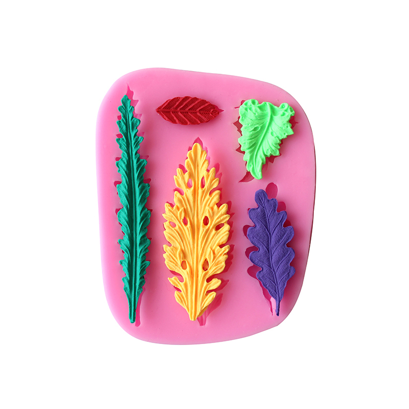 Arce DIY hoja de silicona molde para hornear cupcakes de utensilios para decoración de tortas con Fondant pastillaje Chocolate moldes de caramelo de arcilla