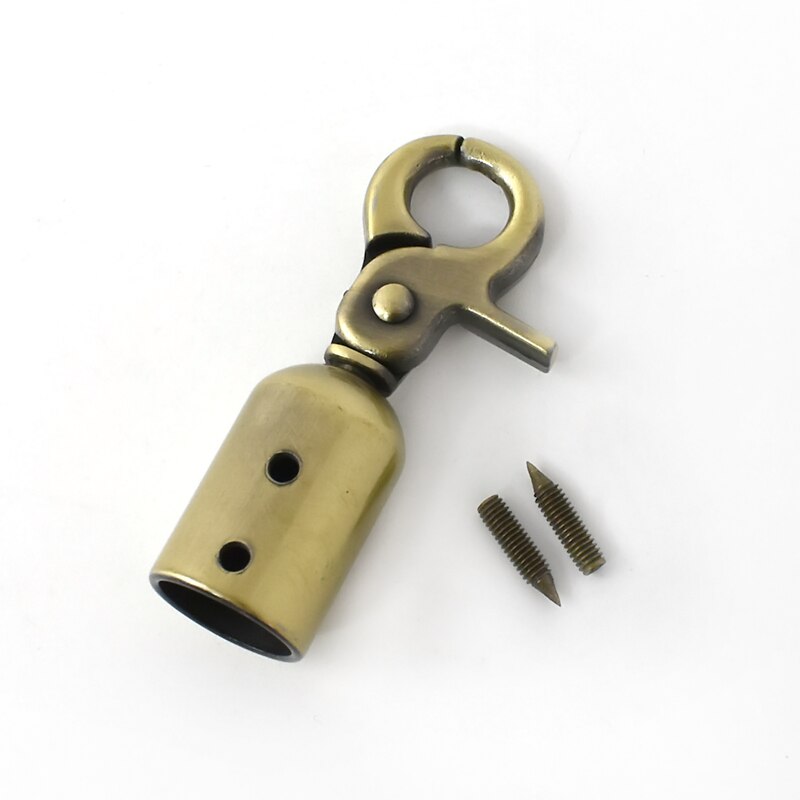 4Pcs Meetee Metalen Kwastje Cap Clip Sluiting Zak Gespen Bag Strap Cord Stopper Riem Haak Handtas Hanger Diy Hardware accessoires: F1-24-Brass