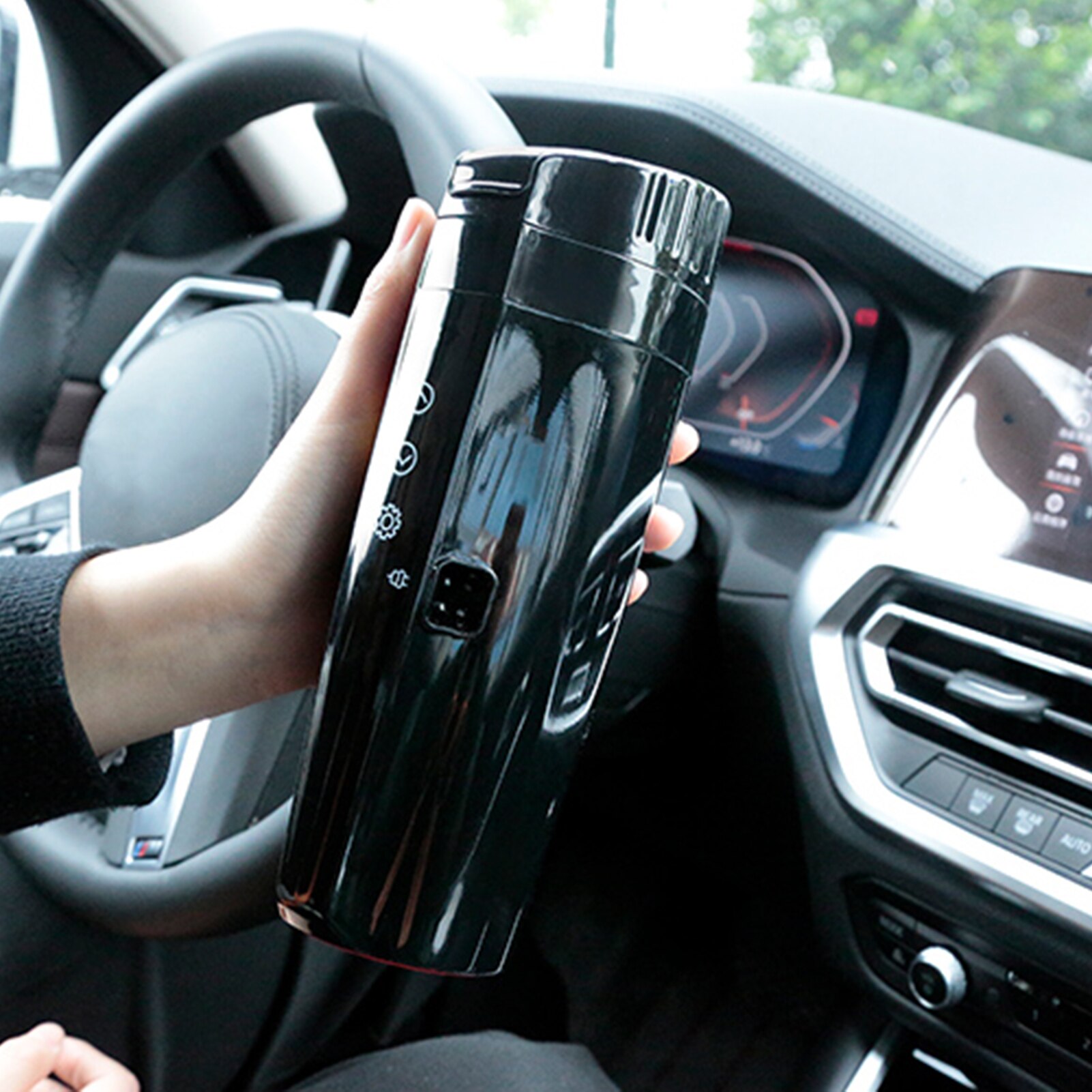 12V przenośny ekran dotykowy samochód automatyczny podgrzewany kubek elektryczna grzałka robić wody kubek termiczny uniwersalne akcesoria samochodowe wnętrze