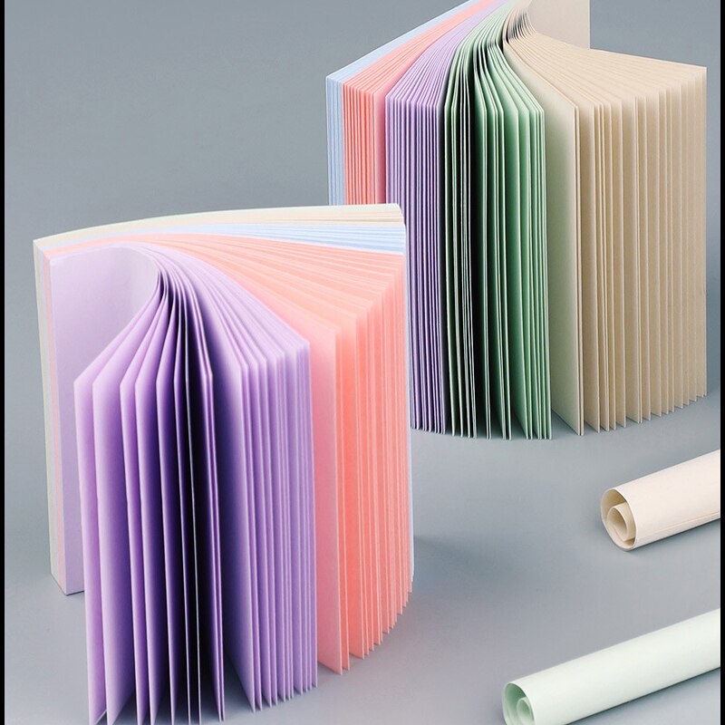 Morandi Color Sticky Notes Self-adhesive Note Book Index Sticker Office Message Note Sticker Student Cute N-time Sticker