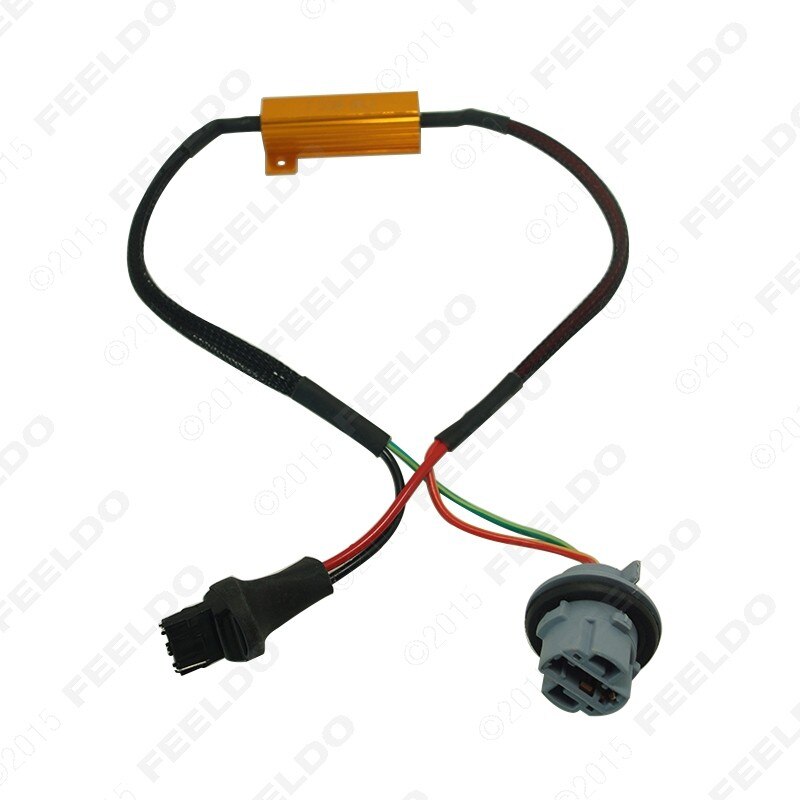 FEELDO 2pcs 50W 6Ohm Canbus Error Free Resistor Car LED Decoder Warning Error Canceller For 7440/7441/992 LED Turn Signal Bulb