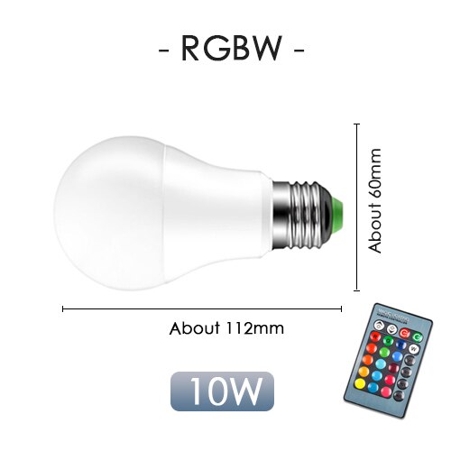 Led Rgb Lamp Rgbw Rgbww E27 5W 10W 15W Spot Light Remote Kleurrijke Party Bar AC220V 240V Home Decor Night Lamp: RGBW 10W