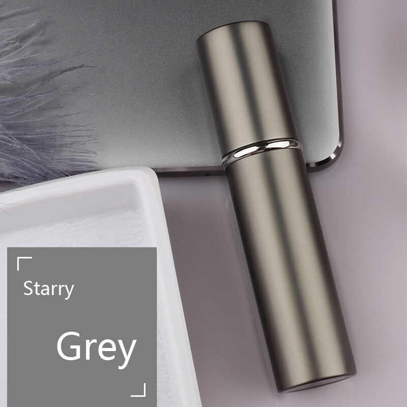 IDoris perfume vaporizers Bottled bottoms filled with perfume high-end travel portable spray small sample empty bottle dispenser: Gray