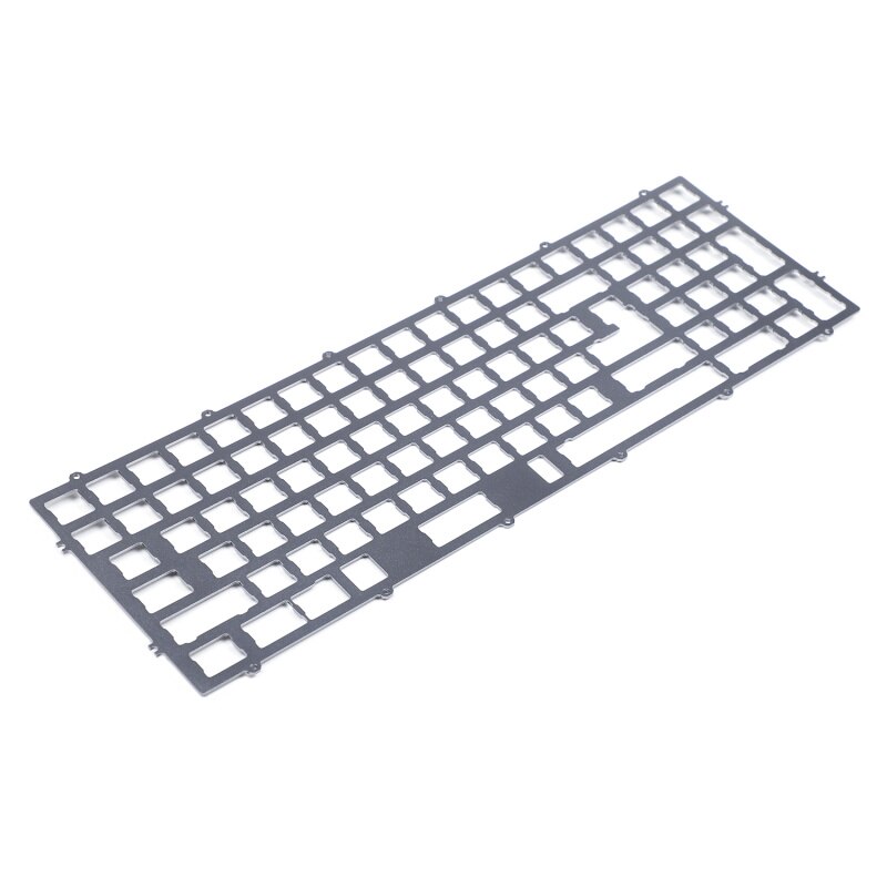 YMDK Melody 96 PVD Brass Plate Aluminum Plate Acrylic Bottom For Melody 96 Case Keyboard: Alu gray plate