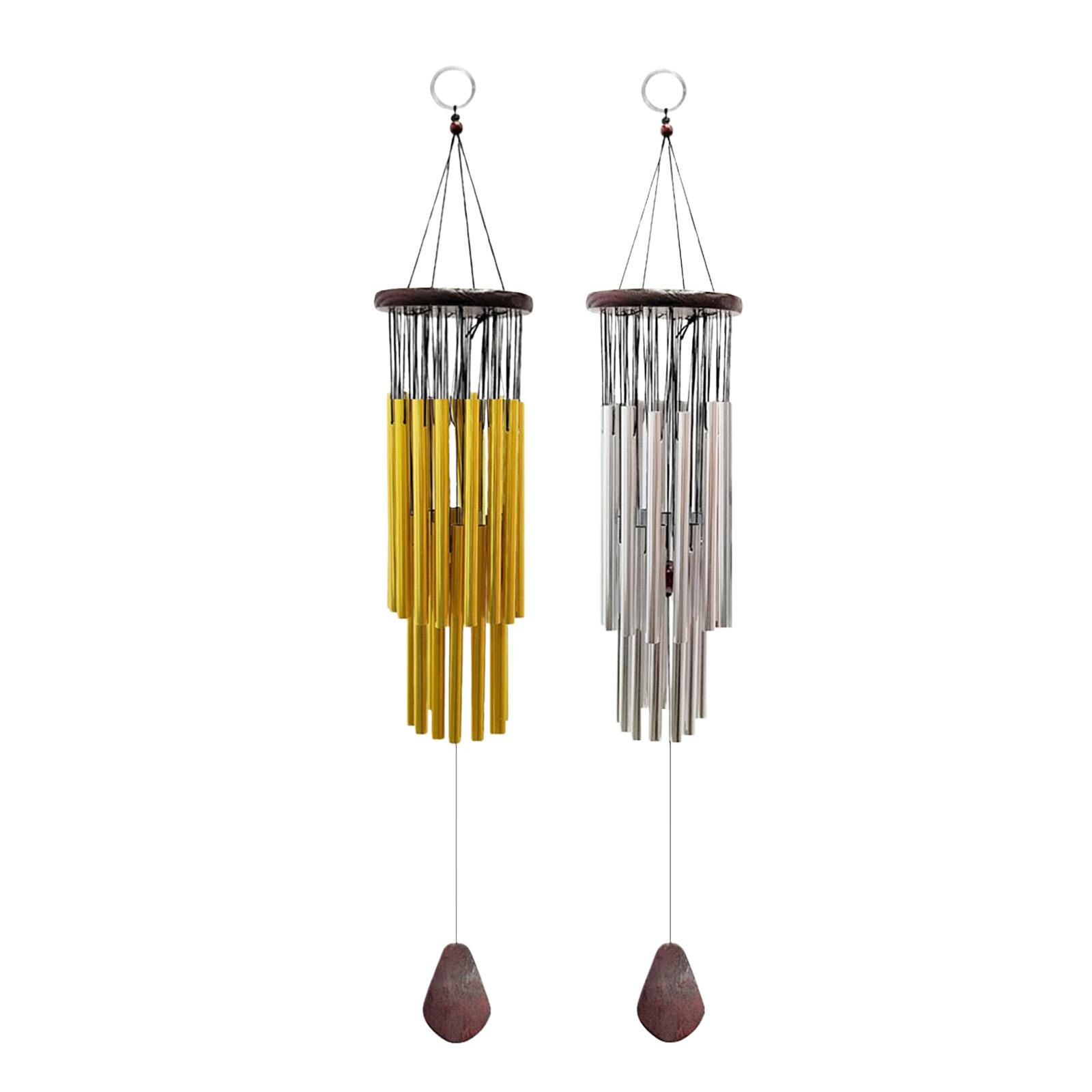 Handmade Wind Chime 27 Tubes Decorations Relaxation Bell Pipes Wind Bell for Garden Walkway Festival Housewarming Christmas
