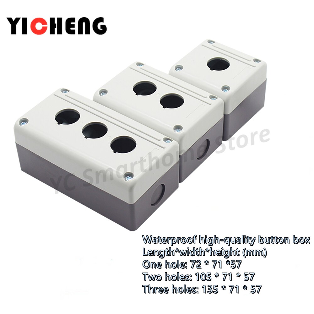 1Pcs One hole Waterproof button box switch control box switch cassette /Mounting hole 22mm