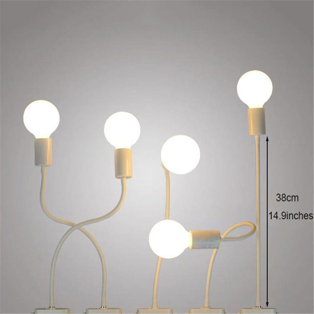 L40cm Hose Neck E27 Track Light Gooseneck Rail Ceiling Mounted Track Lighting Industrial Clothing Store Adjusted Rail Lamp Spots