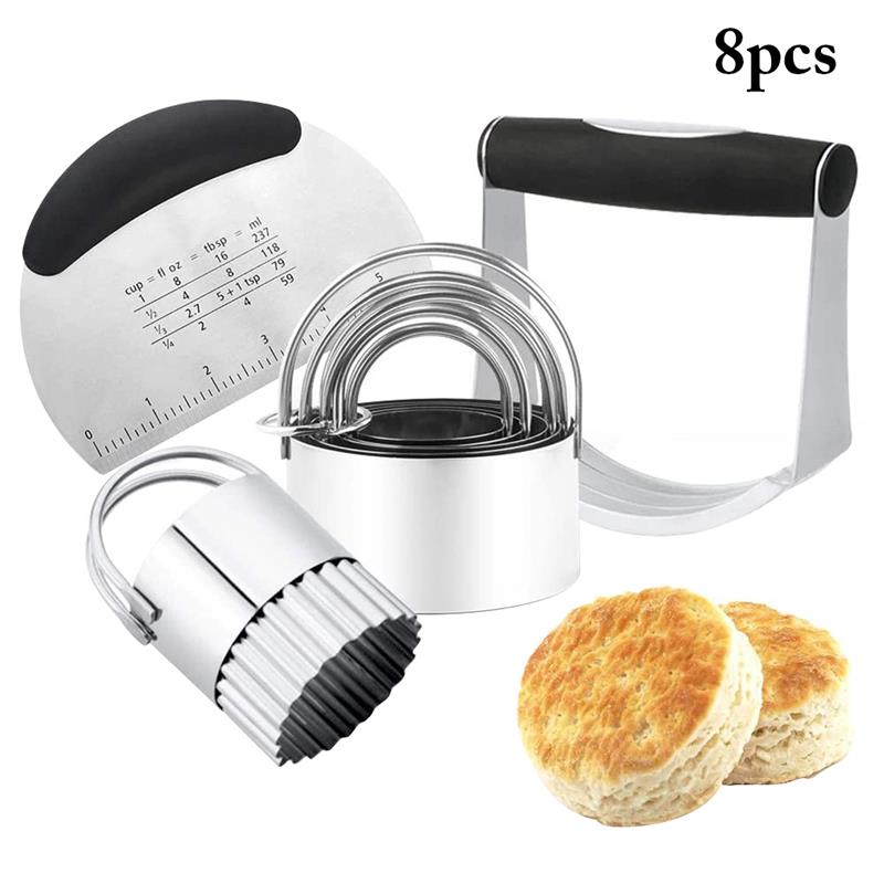 Lot De 5 Emporte-pièces En Inox Pour Biscuits – Formes Carrées, Tailles 4 à 8 Mm, Réutilisables