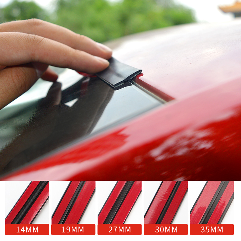 14/19/30/35mm Rubber 2/4/8M Car Door Edge Sealing Strip Roof Windshield Sealant Protector Window Seal Sound Insulation Sticker