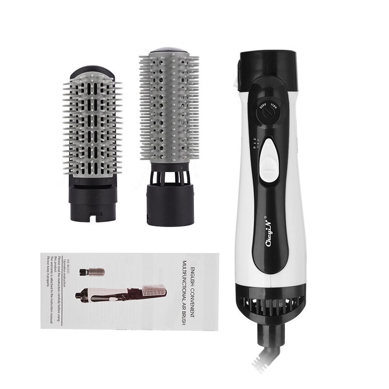 3 in 1 Air Brush Travel Hair Dryer Volumizer Hairdryer Brush Hair Curler Curling Iron Straightener Comb Hair Salon Equipment