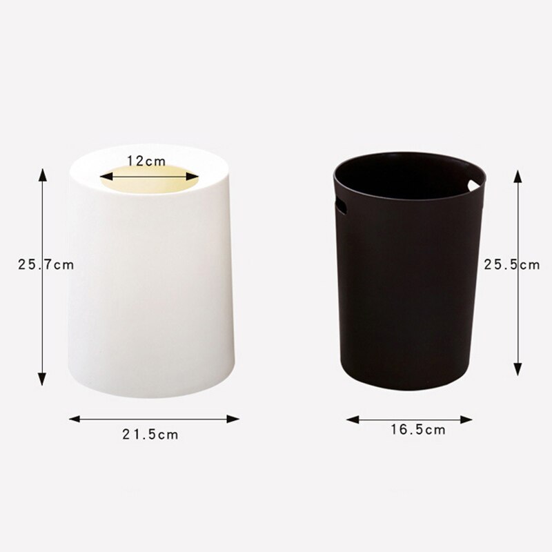 Plastic Trash Can Bathroom Waste Bin Toilet Dustbin Garbage Bin Double-layer Recycling Bucket Garbage Bin