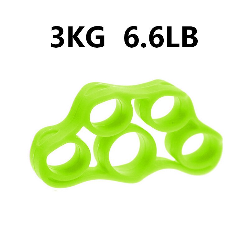 Silicone finger clip strength trainer resistance band hand shake wrist exercise stretching resistance finger trainer exercise fi: green