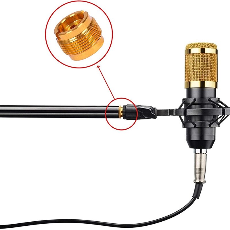 8 Pieces Mic Stand Adapter 5/8inch Male to 3/8inch Female Screw Adapter, Threaded Screw Adapter for Microphone Stand