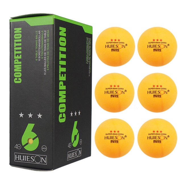 6pcs/Box 3-Stars 40mm Olympic Pro Table Tennis Balls Ping Pong Balls For Match ABS Plastic Table Training Balls: Yellow