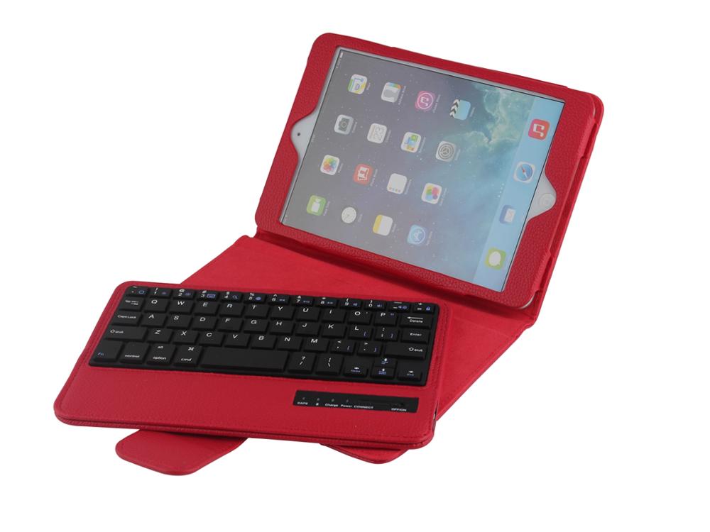 Drahtlose Bluetooth Tastatur Fall für ipad mini1 mini2 mini3 mini4 mini5 drahtlose tastatur mini7.9 &#39;litchi Leder abdeckung Tastatur: Rot