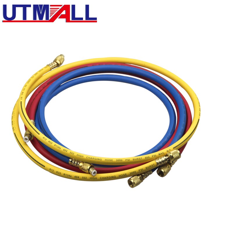 Car Air Conditioning A/C Refrigerant R134A R22 R404a R410 Valve Core Quick Remover Installer 3000PSI 1.5M charging HOSE