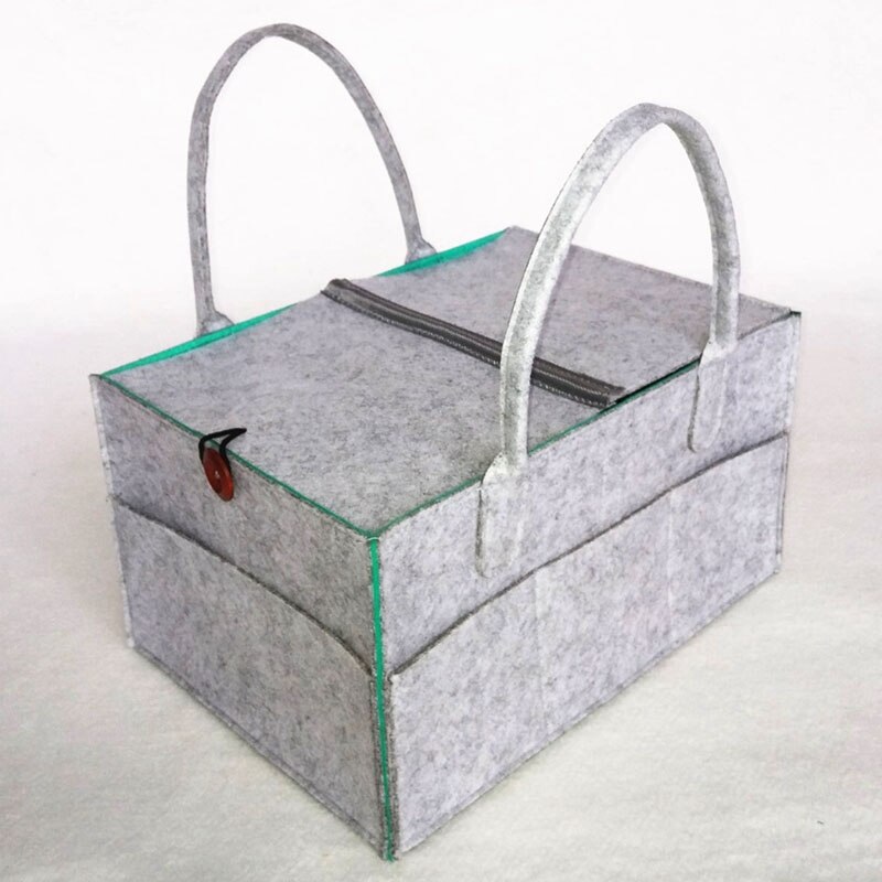 Faltbare Fühlte Baby Windel Caddie Veranstalter Abnehmbare Deckel Lagerung Tasche Art Spielzeug Tragbare Tasche Kasten für Auto Reise Ändern Tisch orga