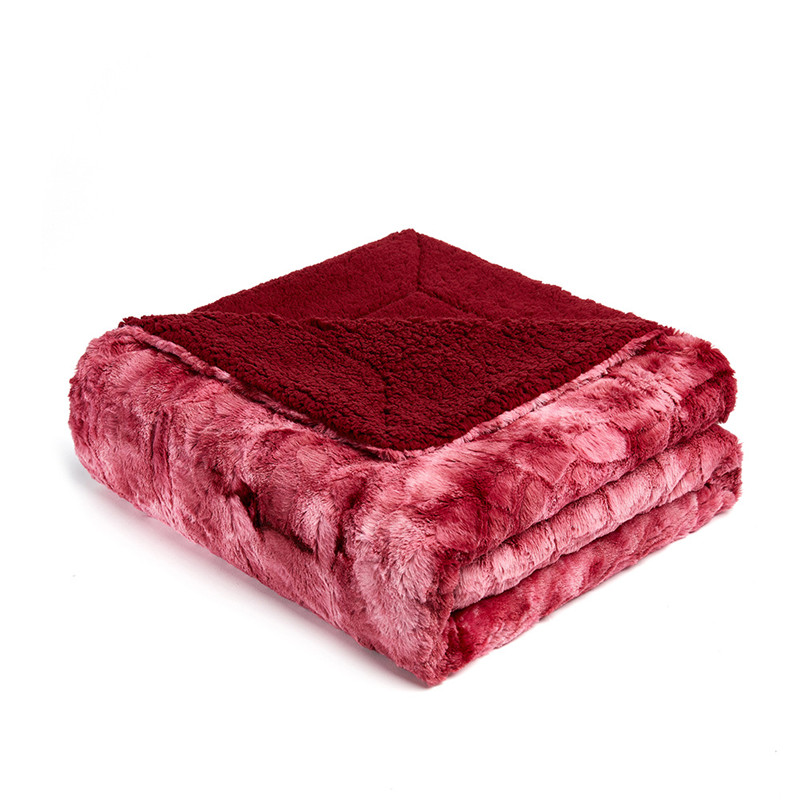 Regenbogen Flanell Decke Flugzeuge Sofa Verwenden Büro freundlicher Decke Super Weiche Handtuch Reise Vlies Gittergewebe Tragbare Auto Abdeckung Decke: Burgunder