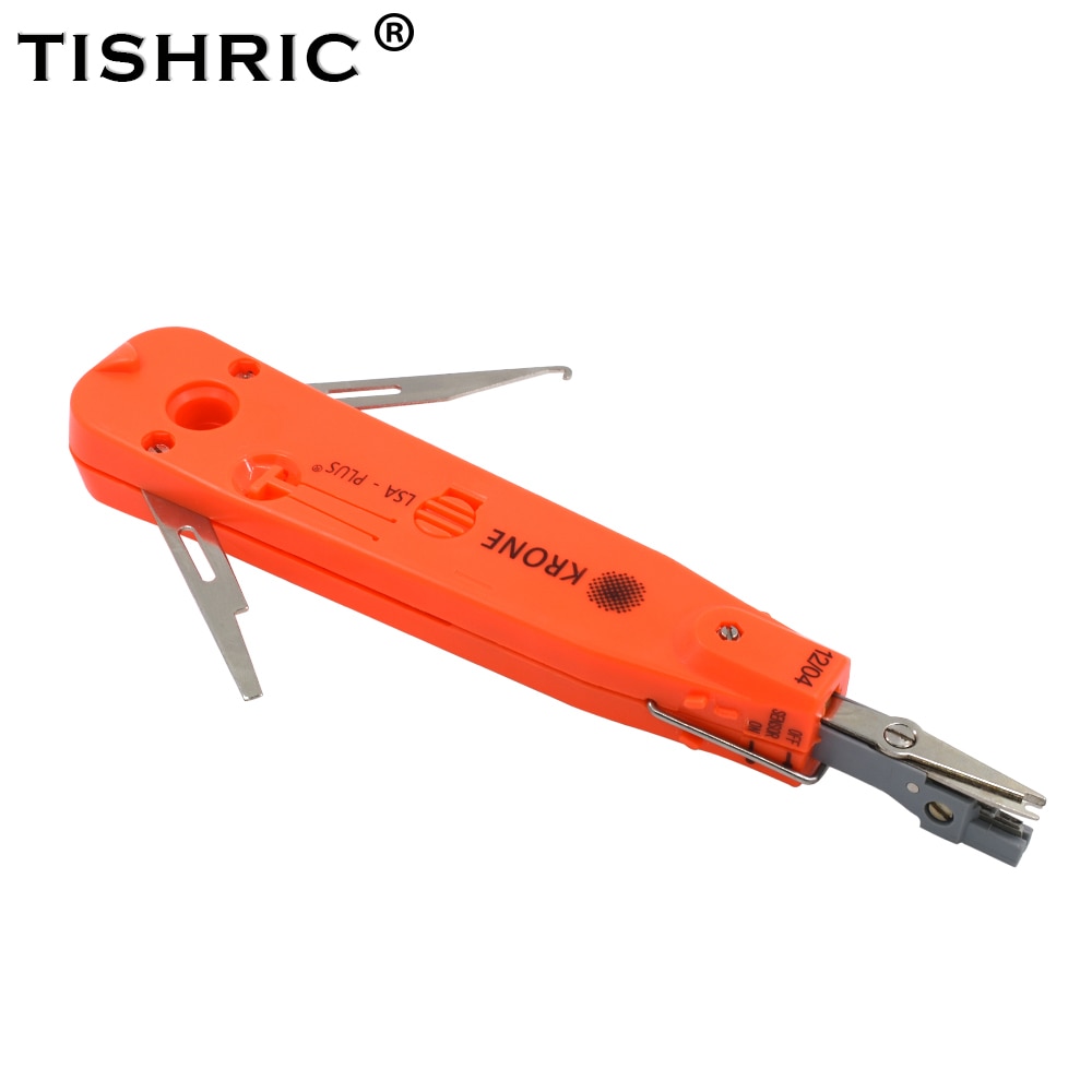 TISHRIC Original Red Krone Lsa-plus Telecom Phone Wire Cable RJ11 RJ45 Optical Punch Down Network Tool Kit