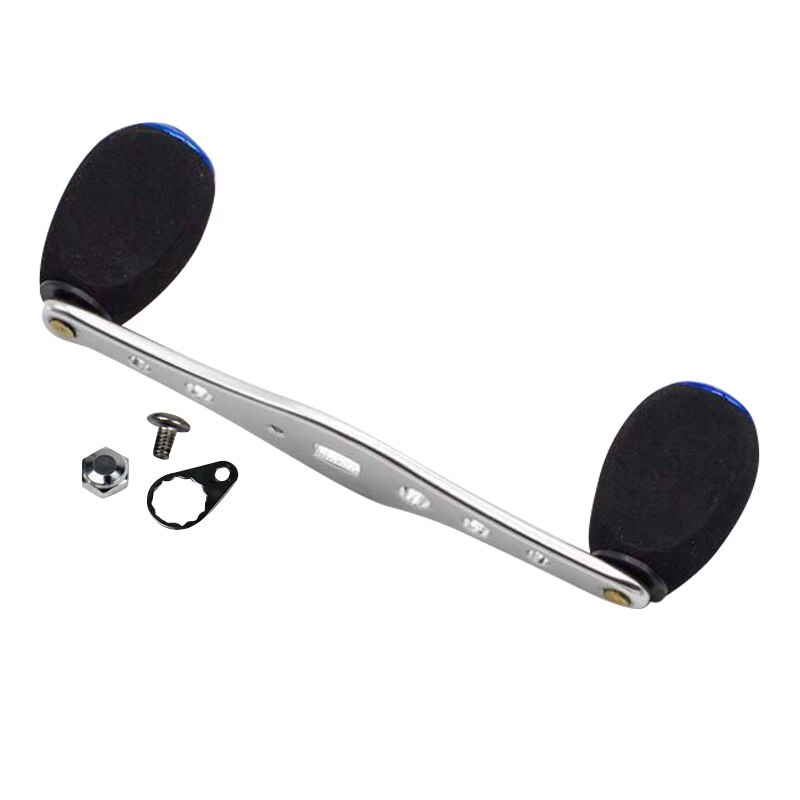 Carrete de pesca de modificación se Rocker brazo basculante alargado de carbono la manejar gota de agua de tambor de la rueda: Blue black silve