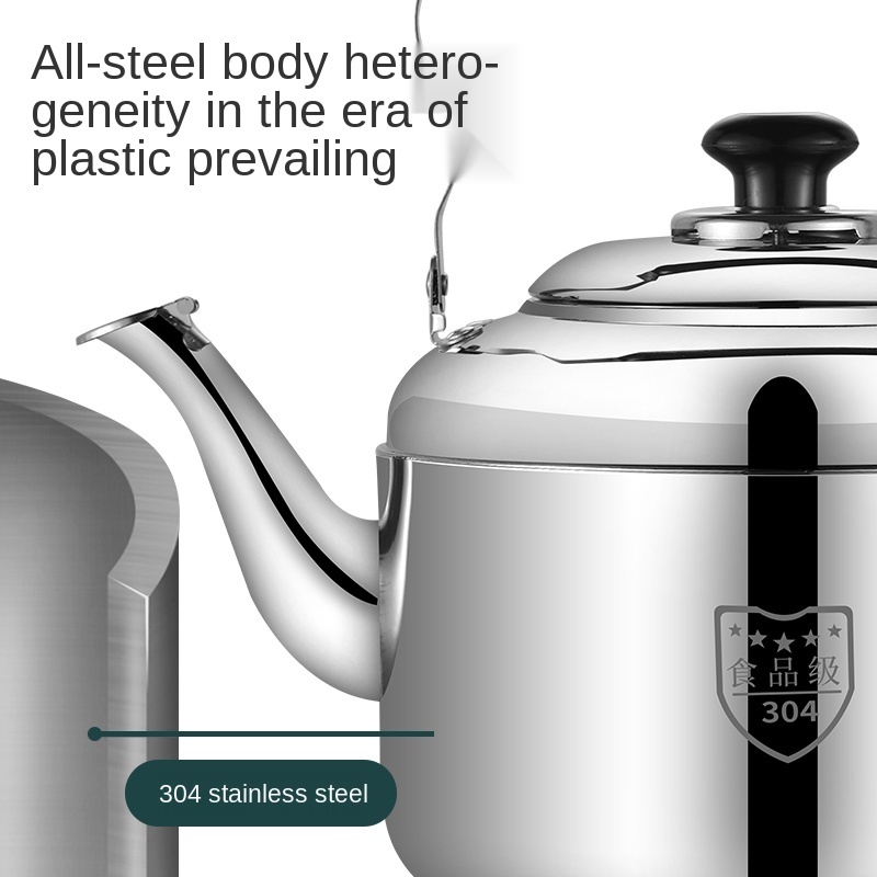 Silbato grueso de acero inoxidable 304, hervidor de gas doméstico de gran capacidad, estufa de gas electromagnética