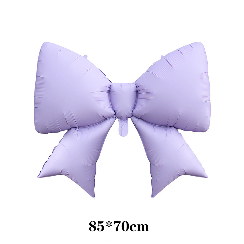 Strikvormig thema folie matte strik kinderverjaardagsfeest decoratie grote vlinderballon fotorekwisieten jubileum evenement decoratie: Donkergrijs