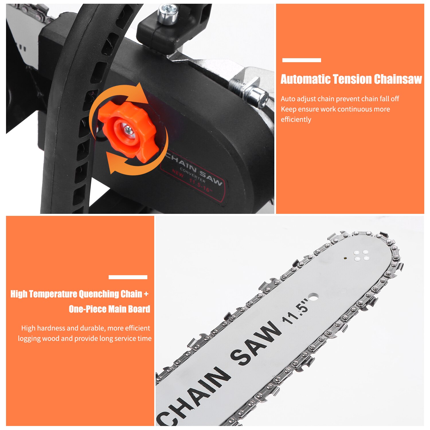 Meuleuse d'angle électrique à scie à chaîne, ensemble d'outils électriques pour le travail du bois, scie à chaîne électrique, convertisseur de support à chaîne