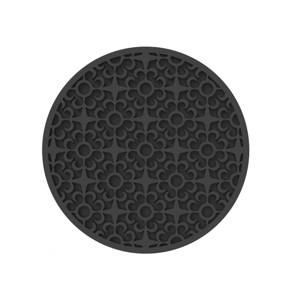 Dessous de Verre en Silicone à Motifs Rétro, Isolation Thermique, Vintage, Rond, Antidérapant, Polymères de Pot, pour Table à Manger, Coussin d'Isolation, 10cm: Rouge