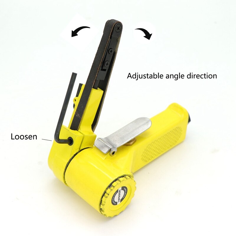 Industrial Air Belt Sander Sanding Machine Pneumatic Polishing Tools Air Angle Grinding Machine 10X330mm