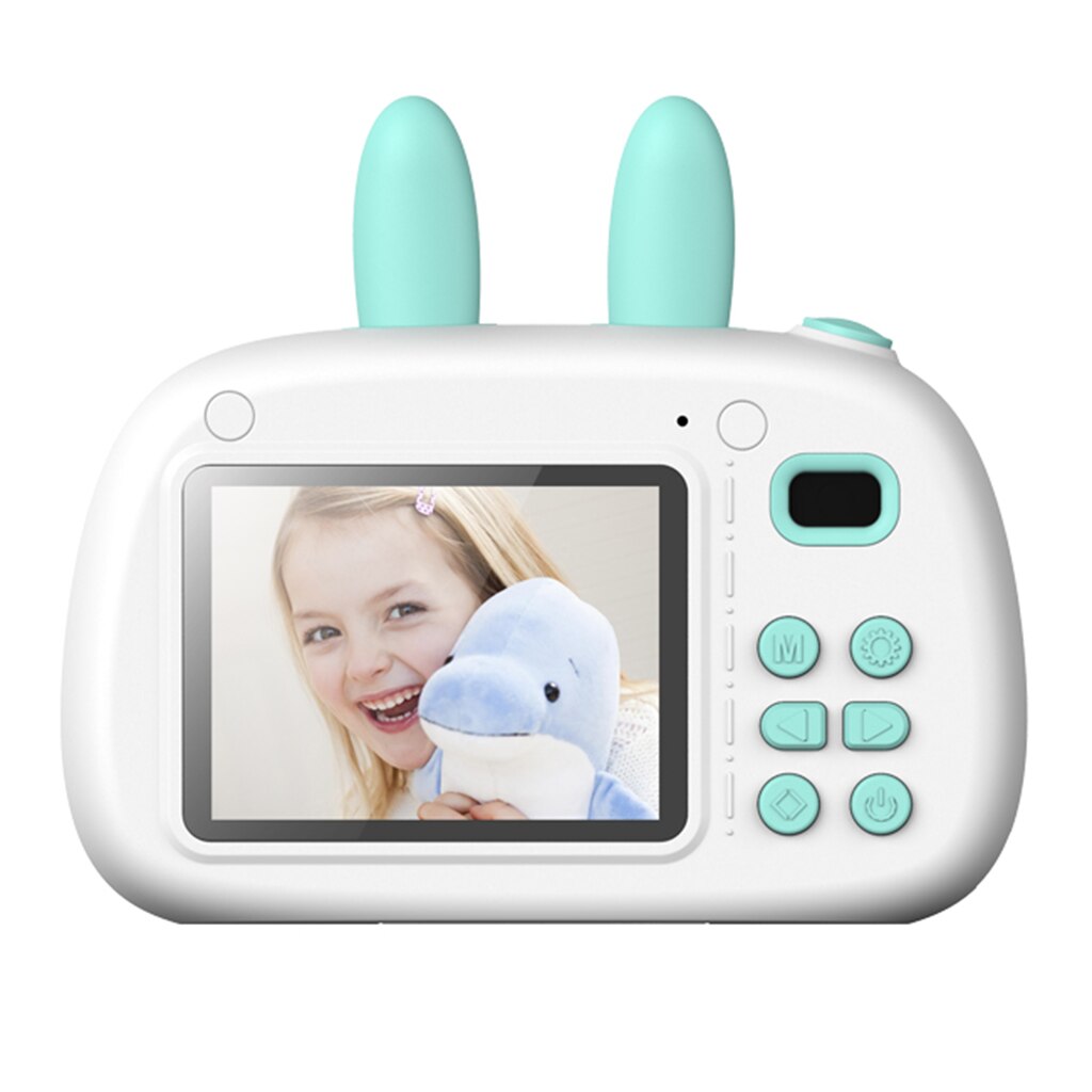 1080P Hd Kids Kinderen Cartoon Digitale Camera 2.4Inch Lcd-scherm Chargable Fotografie Props Mini Recorder Cam: Blauw / With 16GB TF Card