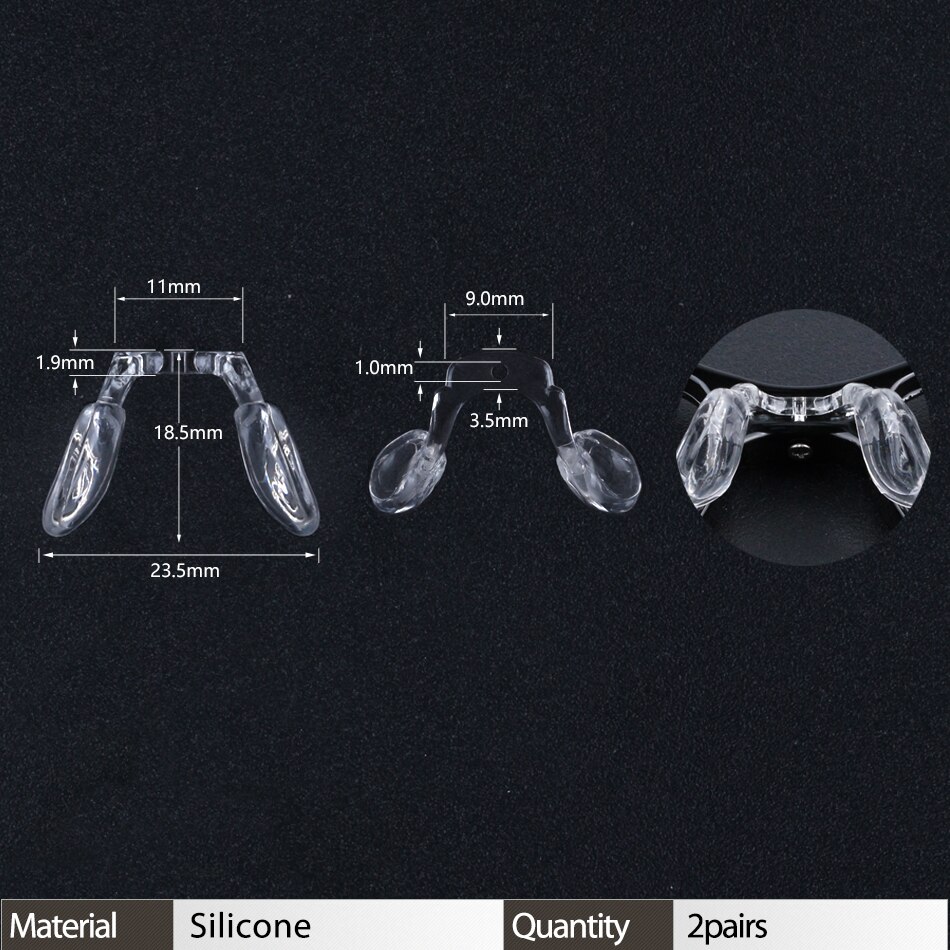 Brillen Zadel Brug Bril Brug Riem Neus Pads Zachte Siliconen Anti-Slip Nosepads Schroef-In Bril Neus stuk: B-2 2p